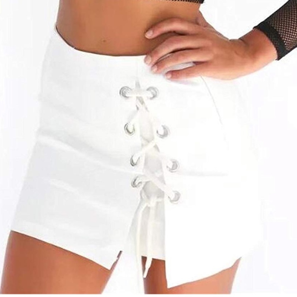White mini skirt- never worn